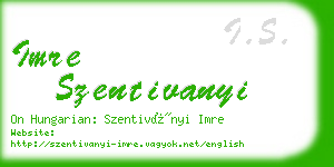 imre szentivanyi business card